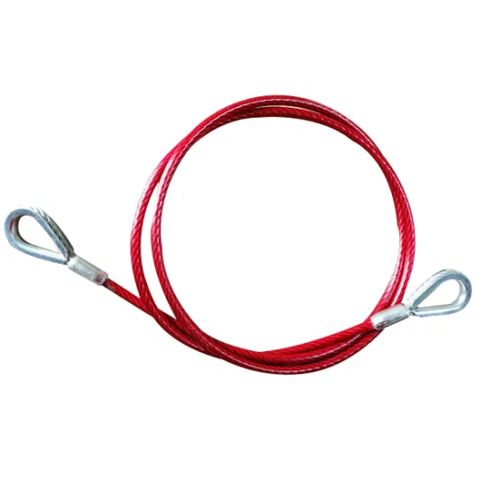 Cuerda de seguridad de la cuerda de alambre de la protección contra caídas del cable de acero revestido plástico de Gaosheng